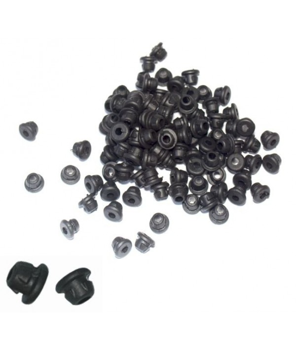 Gromet de Silicona Negro Semi Blandos (100 Unidades)