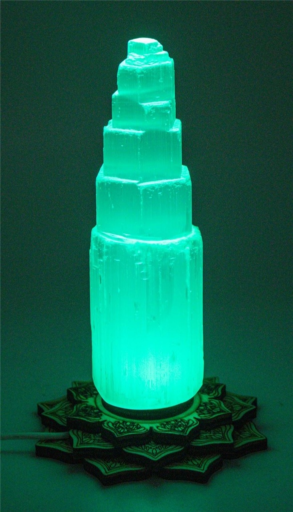 Base de Luz LED de Madera Flor de Loto con USB