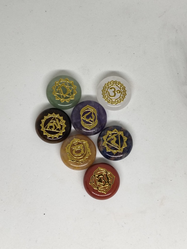 Anillo Palmar de cobre con los 7 Chakras