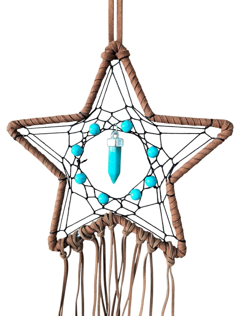 Atrapasueños de Sodalita con péndulo ±13x45cm