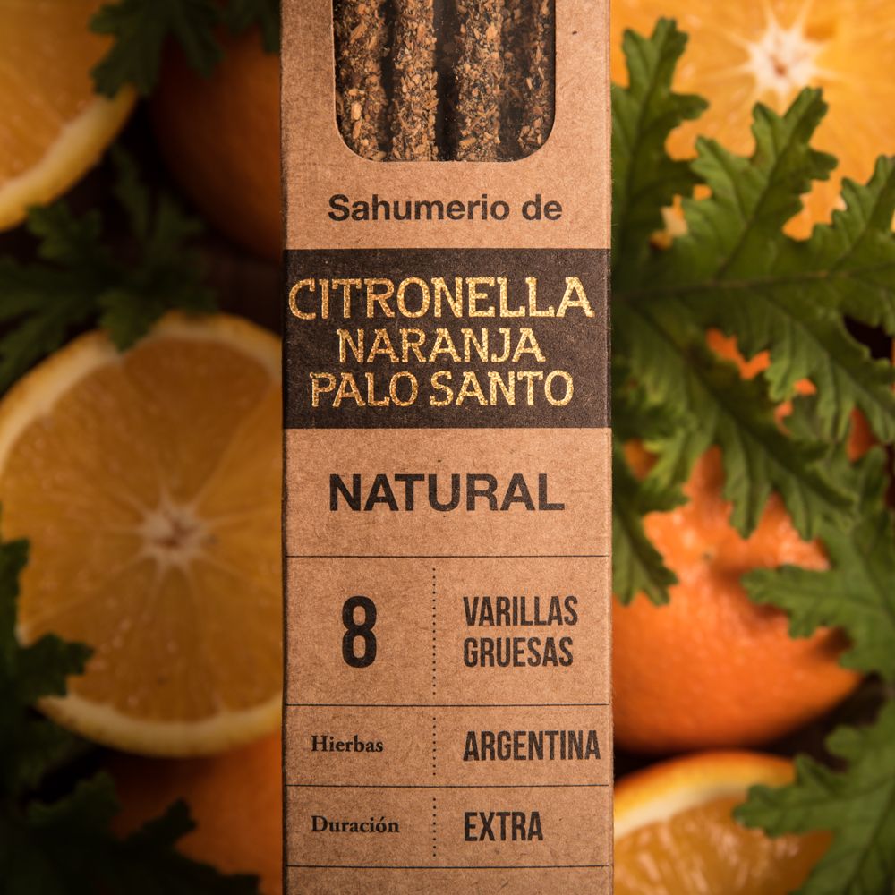 Incienso Citronela, Naranja y Palo Santo - Sagrada Madre