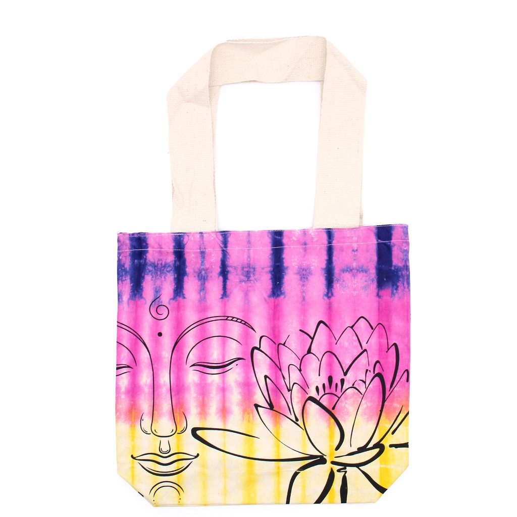 Bolsa de Algodón Tye-Dye - Loto con Buda