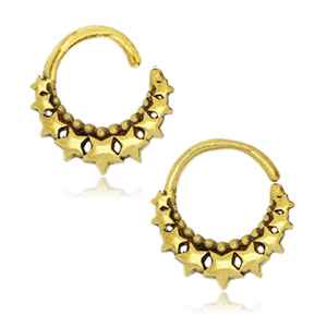 Aro Manejable con Estrellas de Acero Dorado