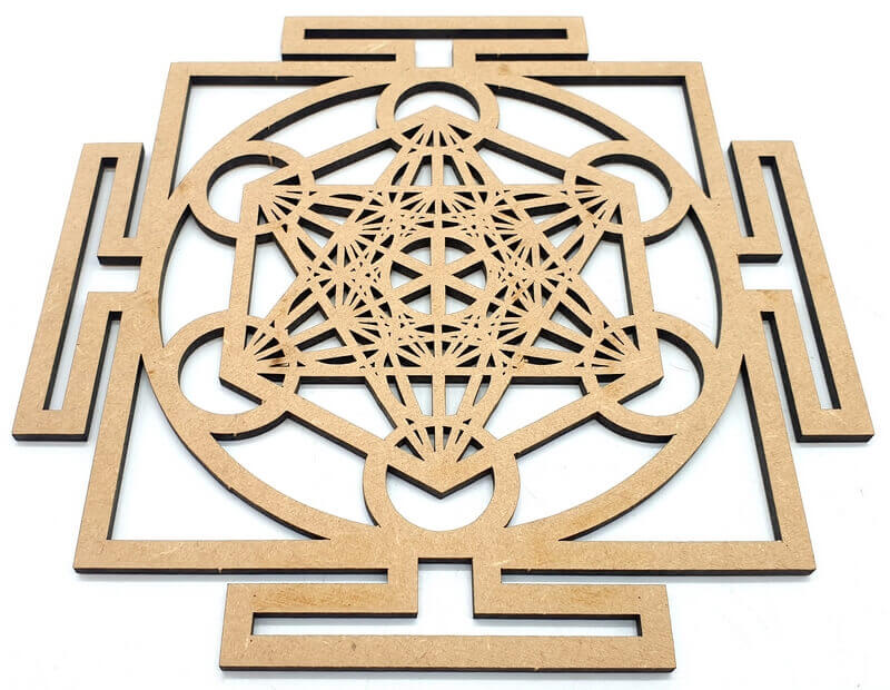 Placa de Madera Metatrón Yantra 30cm