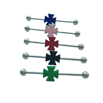 Barbell Industrial de acero con Cruz de Malta Esmaltada