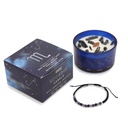 Vela de Cristal del Zodíaco con Pulsera de Piedras Preciosas - Escorpio