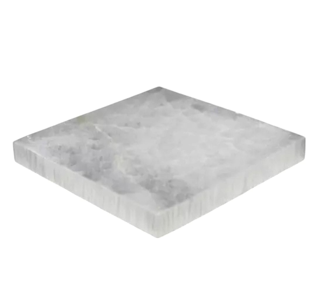 Placa Cuadrada Selenita de 18 cm