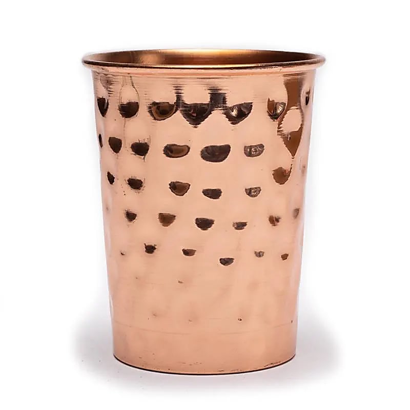 Vaso de cobre martillado