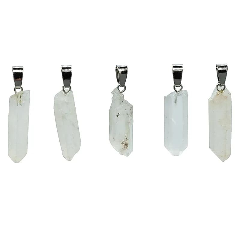 Colgante de cristal de roca facetado