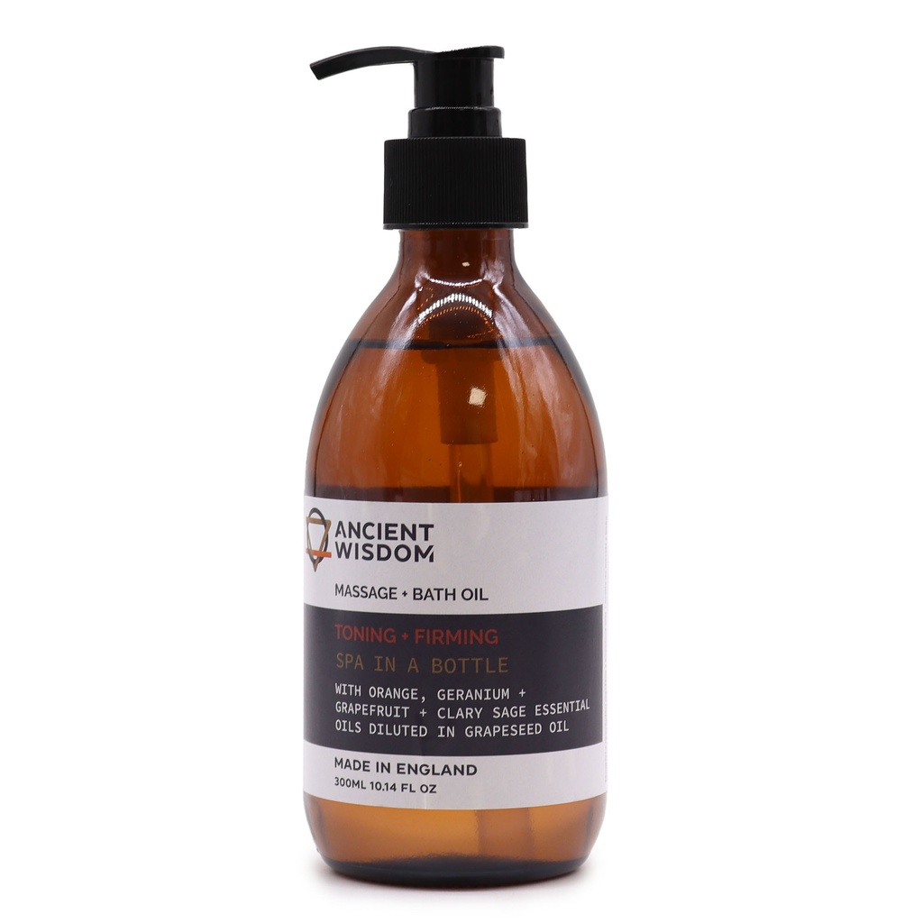 Aceite de Masaje y Baño de Aromaterapia - Tonificante y Reafirmante. 300 ml