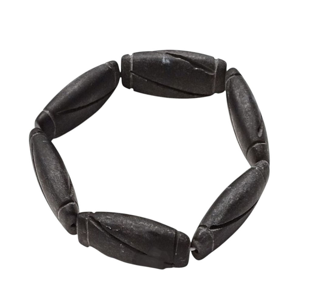 Pulsera Piedra Volcánica Plana