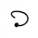 Aro Manejable con Bola Fija en Acero Negro de 1.6 mm