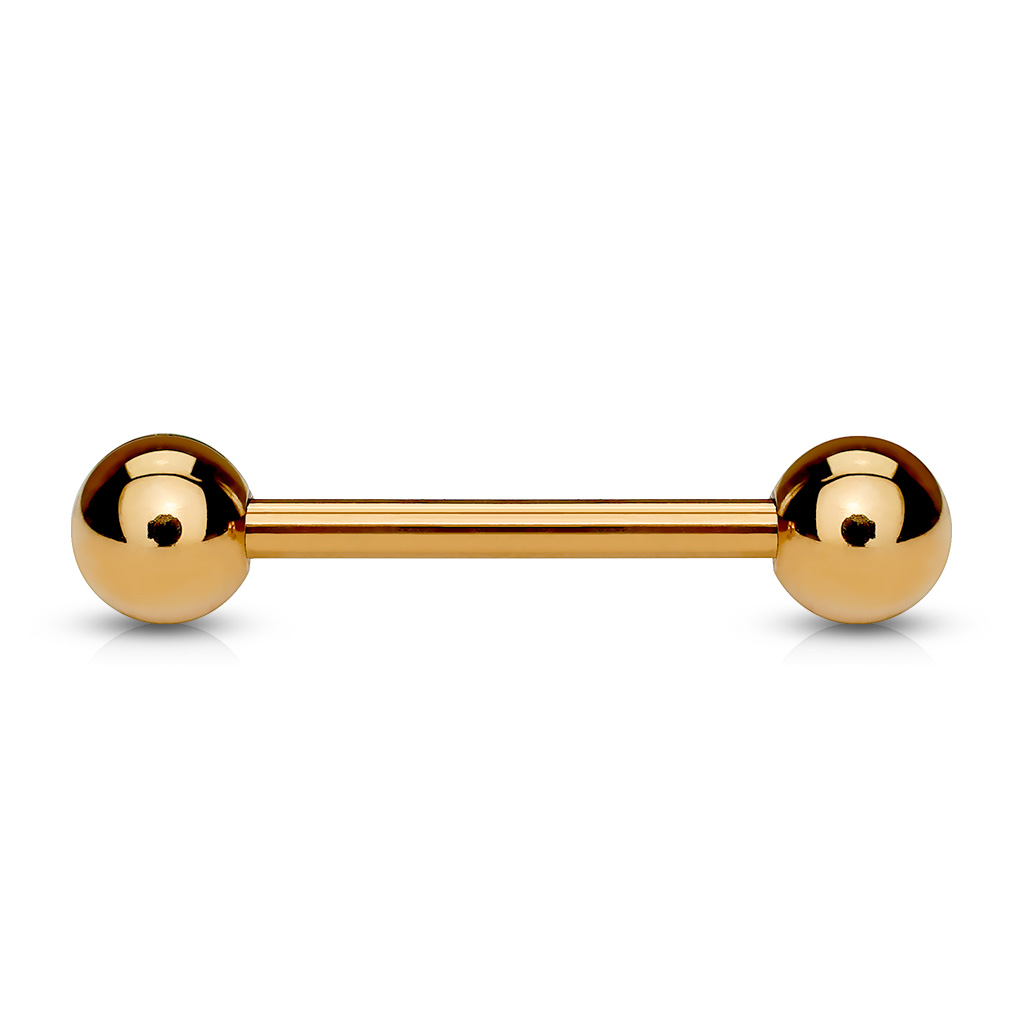 Barbell Industrial de Acero Oro Rosa de 1.6 mm