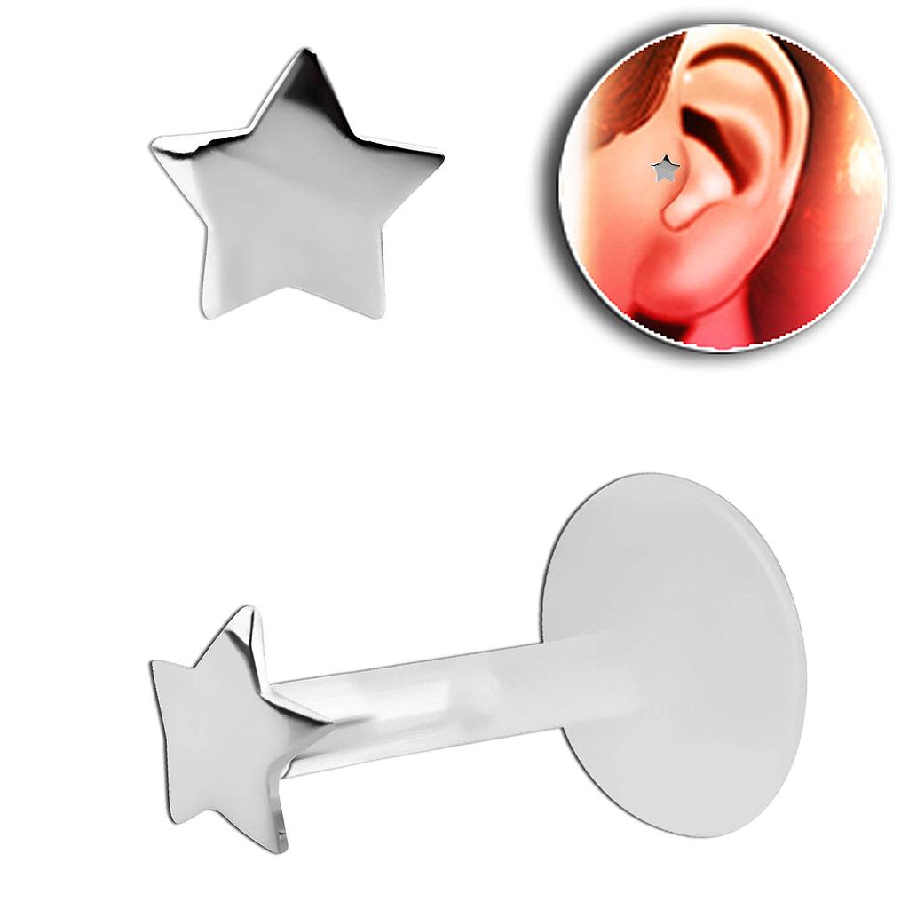 Labret de Bioplast con Estrella a Presión