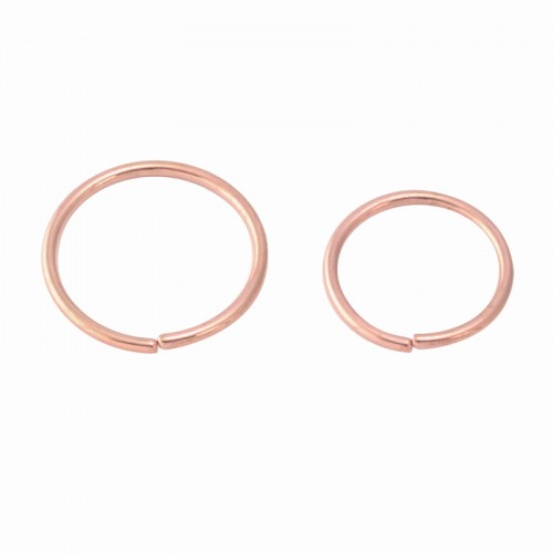 Aro Manejable Liso en Acero Bañado Oro Rosa