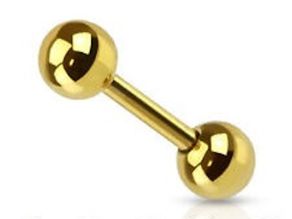 Barbell de Acero Dorado de 1.6 mm