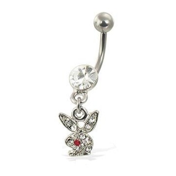 Navel con colgante de Play Boy con Joyas