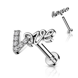 Labret con Letras Love y Joyas