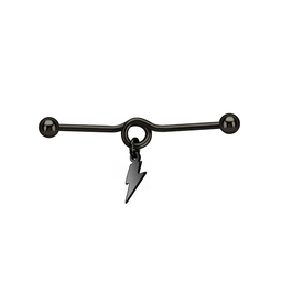 Barbell Industrial de Acero Negro con Rayo