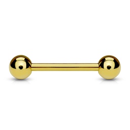 Barbell Industrial de Acero Dorado de 1.6 mm
