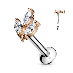 Labret con Decoración a presión y Joyas