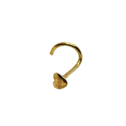 Nostril de Oro con Corazón 18K