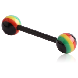 Barbell Flexible con Bolas UV Rasta