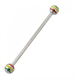 [BBL.IN.RA.CO.RA] Barbell Industrial con Rayas de Colores Rasta