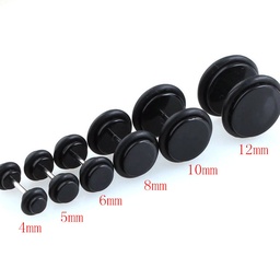 Falso Dilatador UV Negro XL con 2 gomas