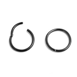 Septum Clicker Liso de Acero Negro