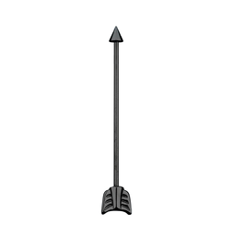 Barbell Industrial en Acero Negro con Forma de Flecha