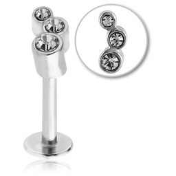 Labret con Joyas Circulares