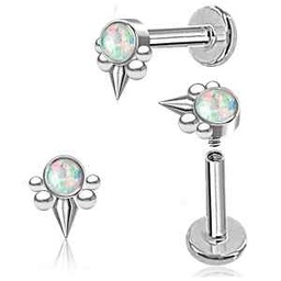 Labret de Rosca Interna con Ópalo