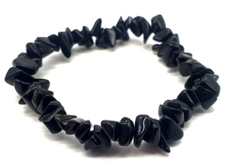 Pulsera Chips de Obsidiana Negra