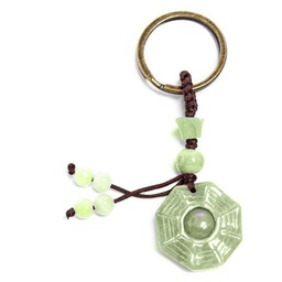 Llave Jade Verde Rueda Ying Yang