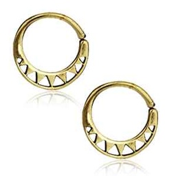 Aro Manejable Dorado con Decoración Maya