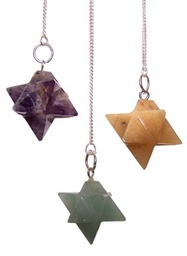 Péndulo Estrella Merkaba de Piedra