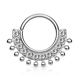 Aro Manejable con Joyas Laterales y bolitas