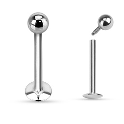 Labret con Rosca Interna de Titanio en su color 1.2 mm