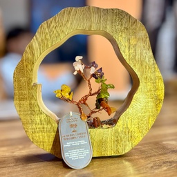 Jardín de Árbol de 7 Chakras - Anillo de Madera de Mango