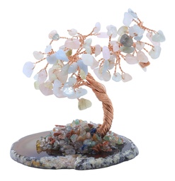 Árbol de la Felicidad Morganita sobre Ágata Rodaja