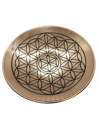 Plato de cobre para Ofrenda/sahumerio - Flor de la Vida