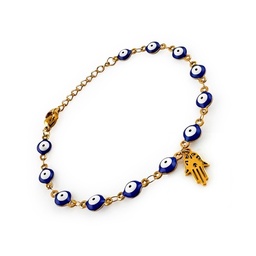 Pulsera Ojo Turco con Mano de Fátima