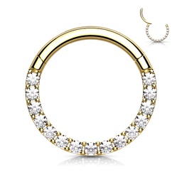 Clicker Dorado con Joyas Faceteadas