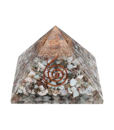 Pirámide Orgonita de Larimar con Espiral 7x7cm